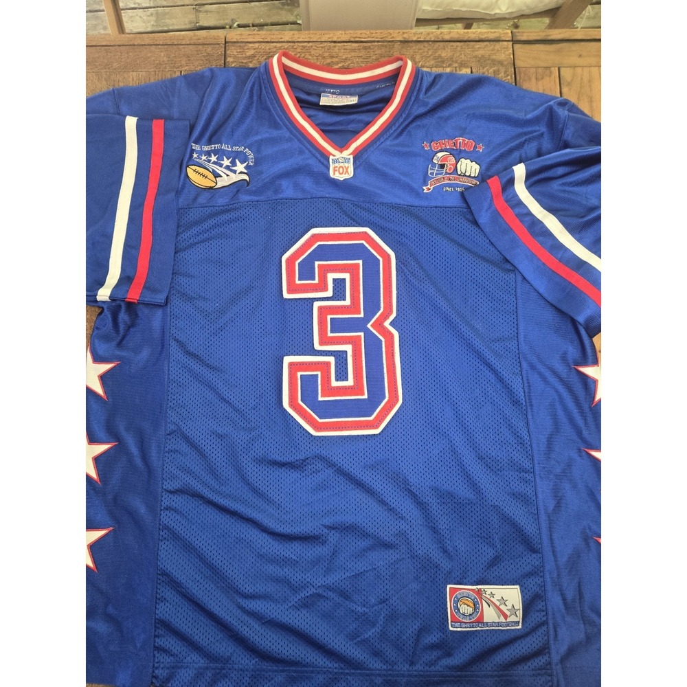 Ghetto All Star Football Jersey Size Xxl Bodega 2xl Blue Fox Sport Nelly Fubu